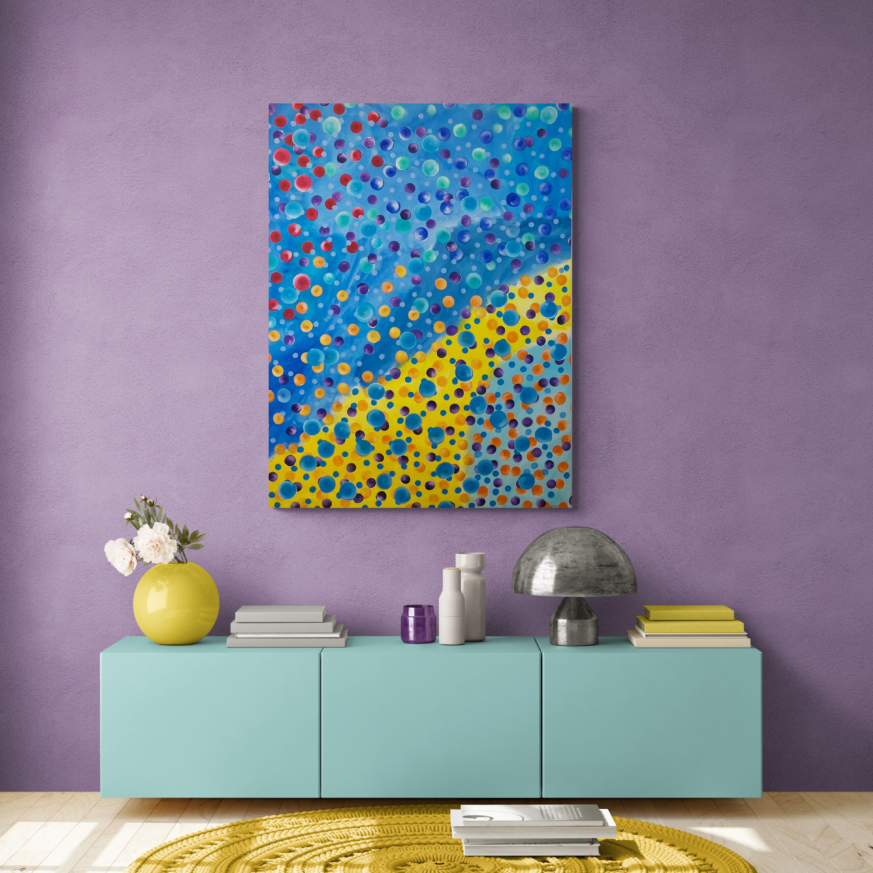 Colorful living room cabinet hcxrld