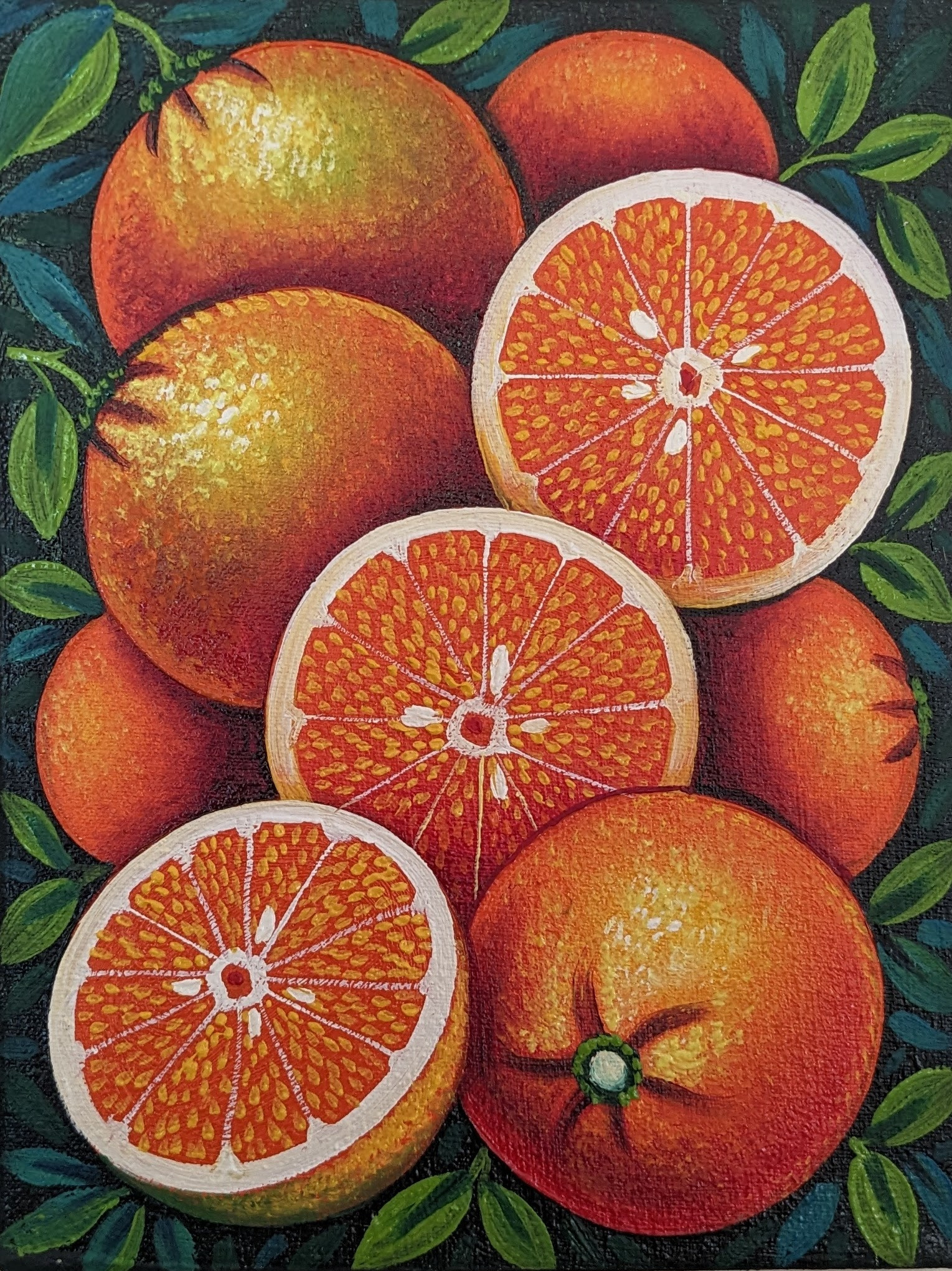 Oranges By Gregorio Coche Mendoza 6x8 1 Art | GuateMaya Art and