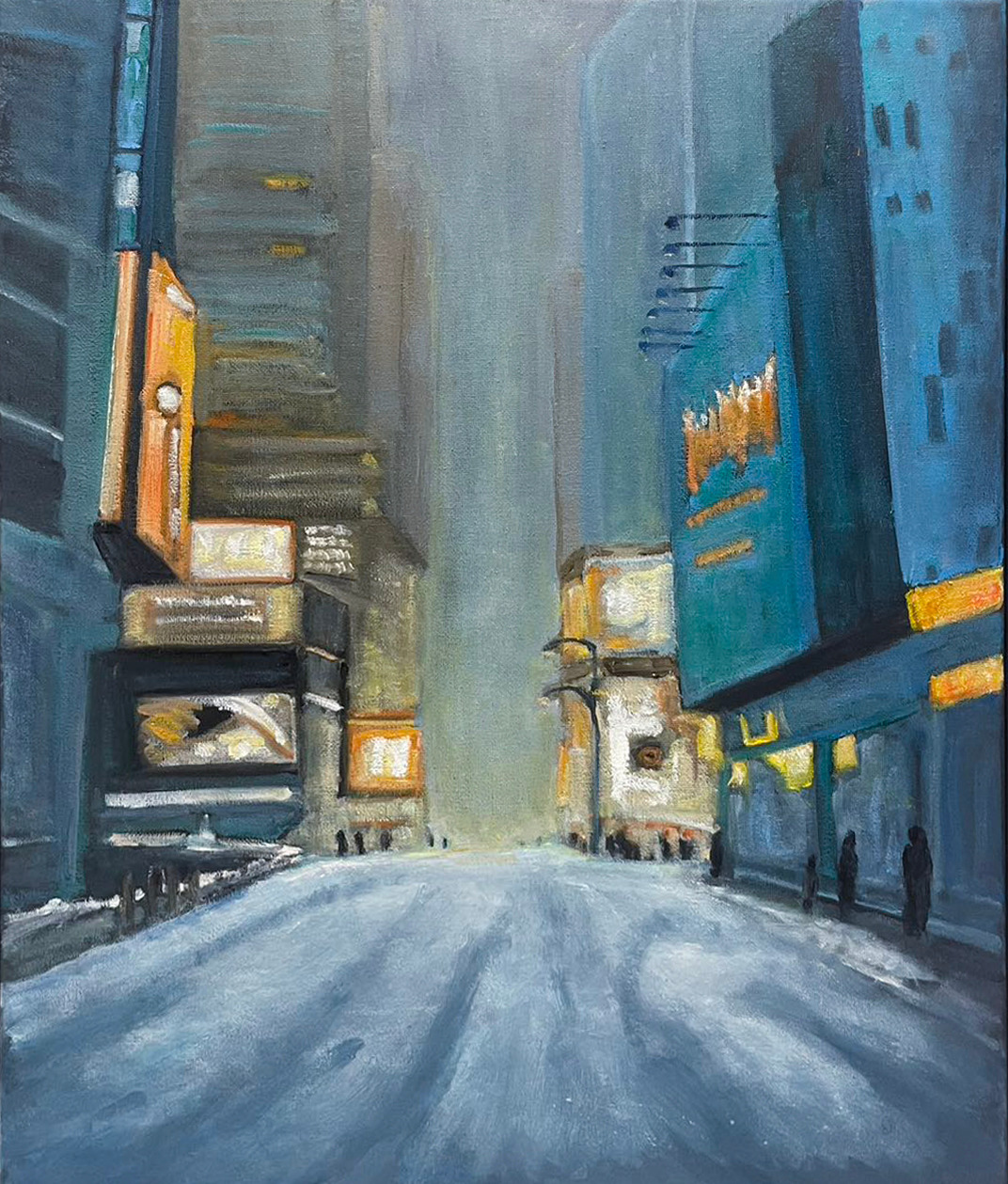 City snowfall mmarks 17.5x21.5 l19dko