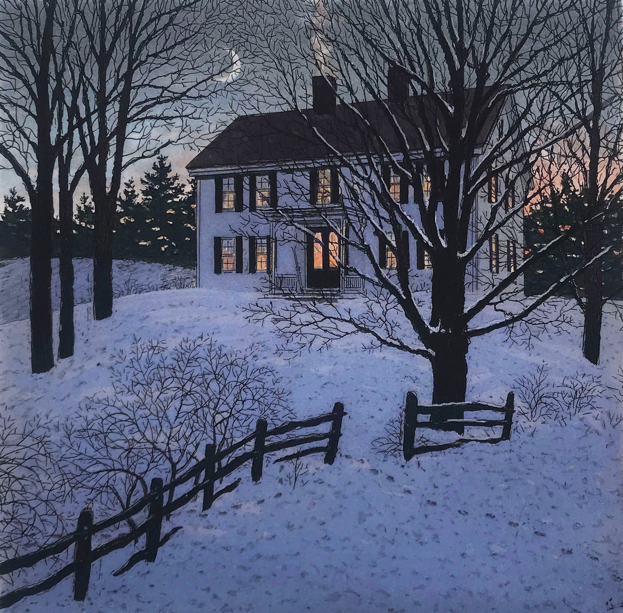 Winter Evening Art | Carol Collette