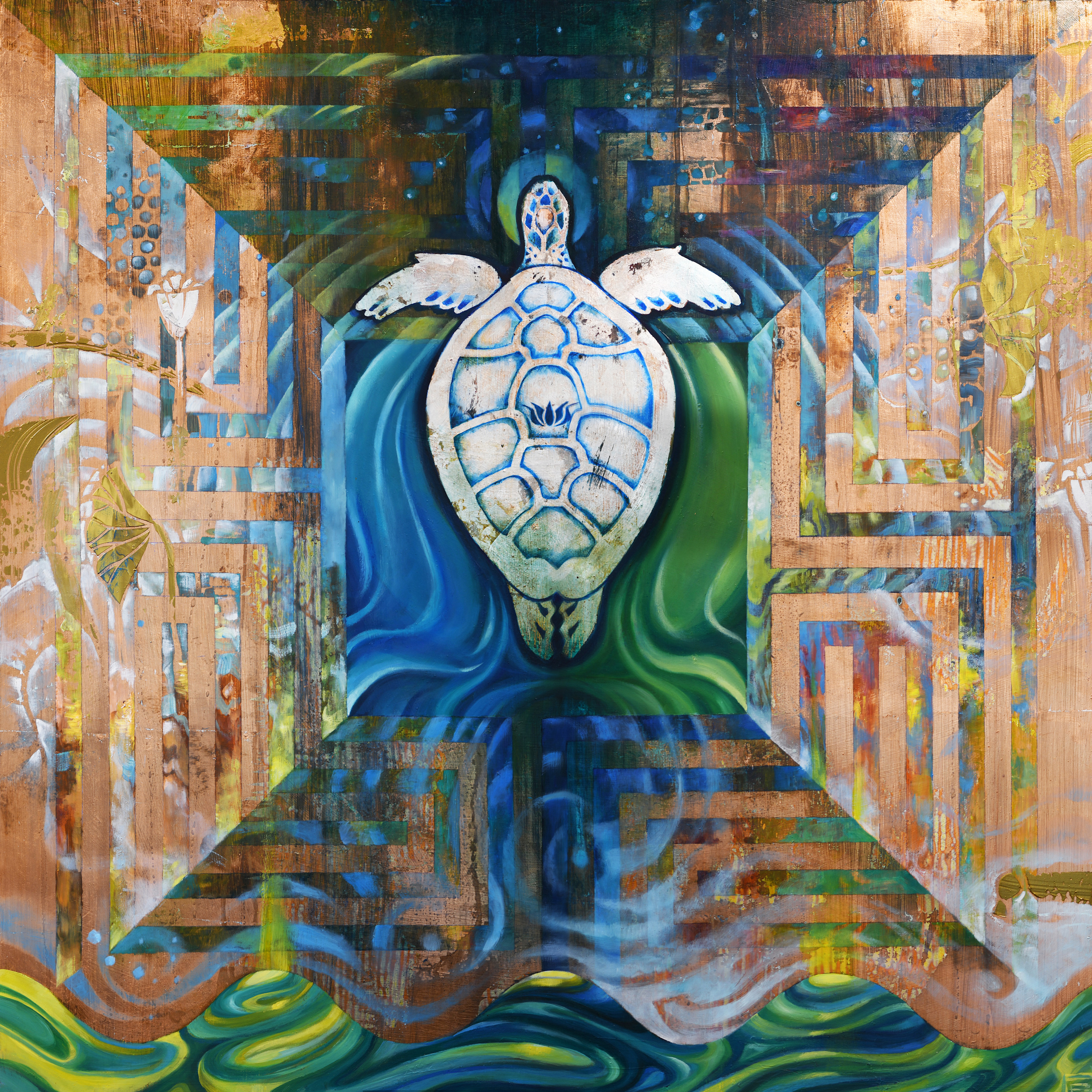 Ghost Turtle, Original Art | Big Vision Art + Design