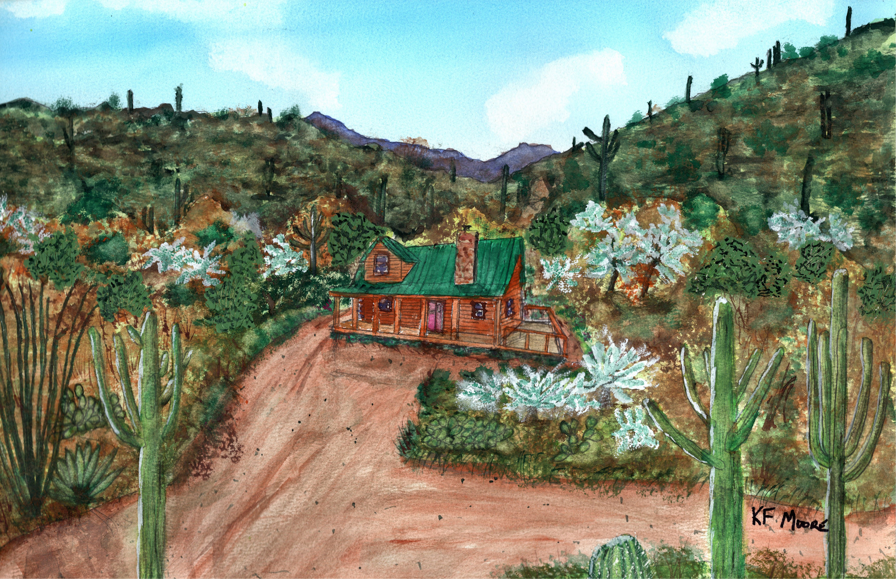 00098 log cabin cave creek commission tzydo9