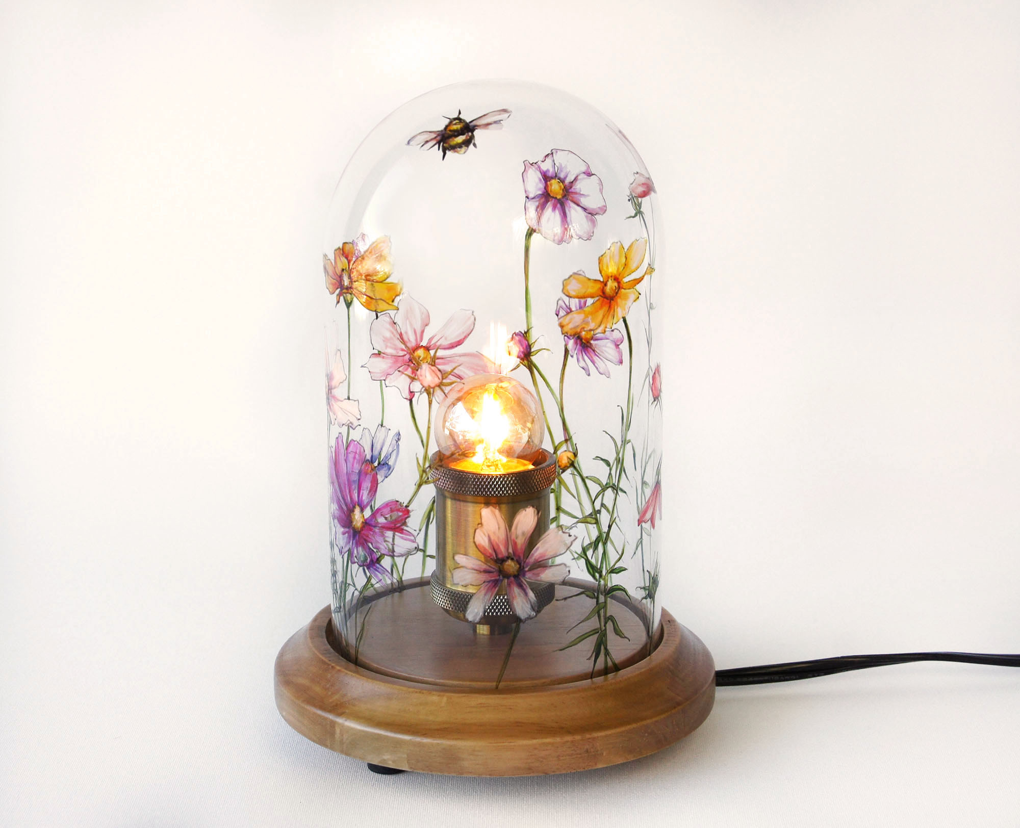 Home Decor Candele con Cloche in vetro - Isabella Flower Design