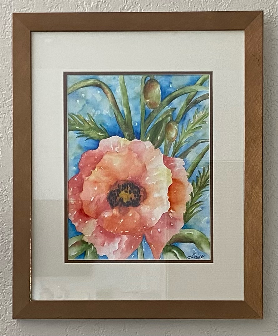 Tropical paradise   18x24 w frame flower ll 0574 f8aotw