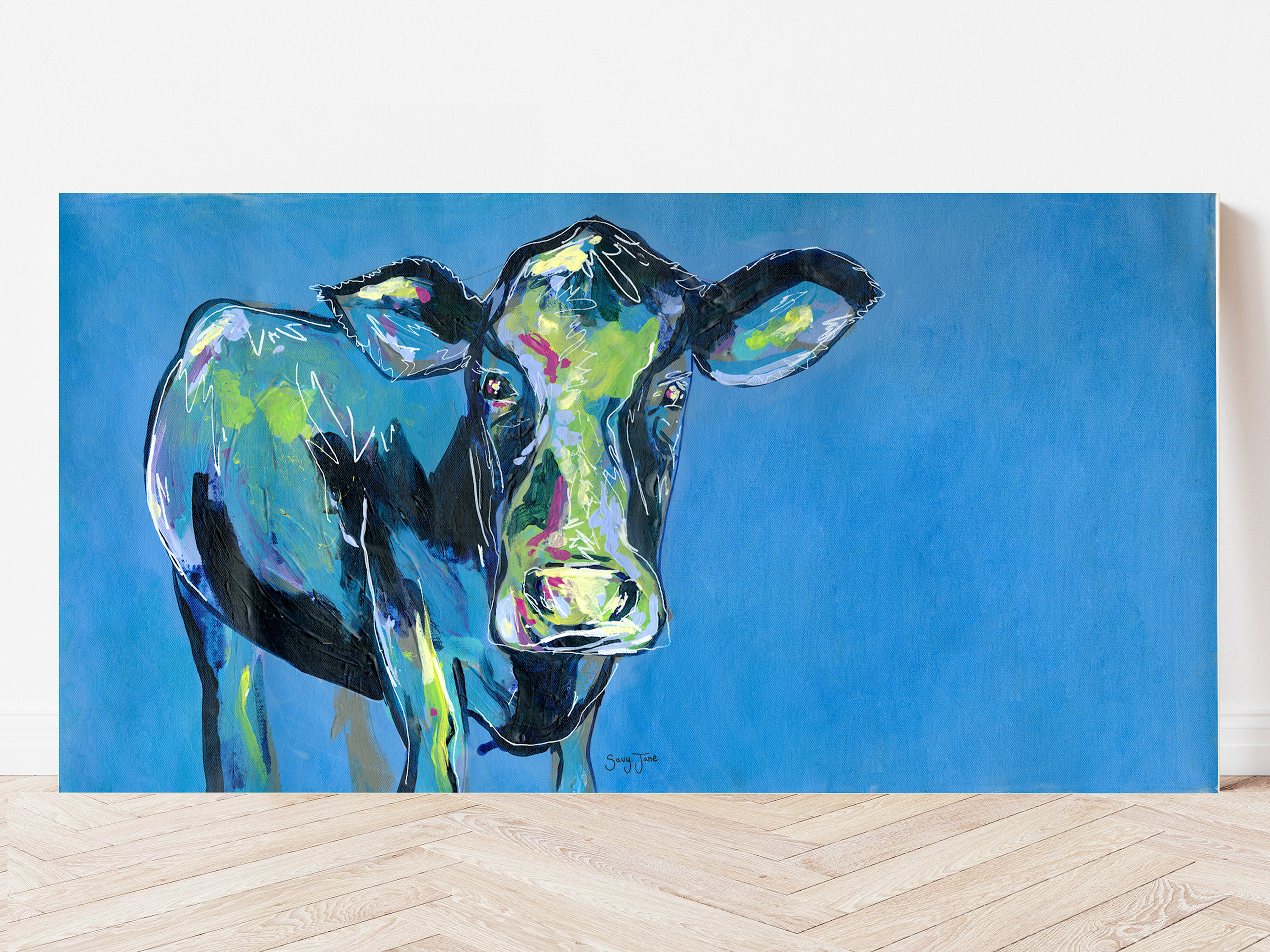 Imogene 36x18 original painting unframed a9gdao