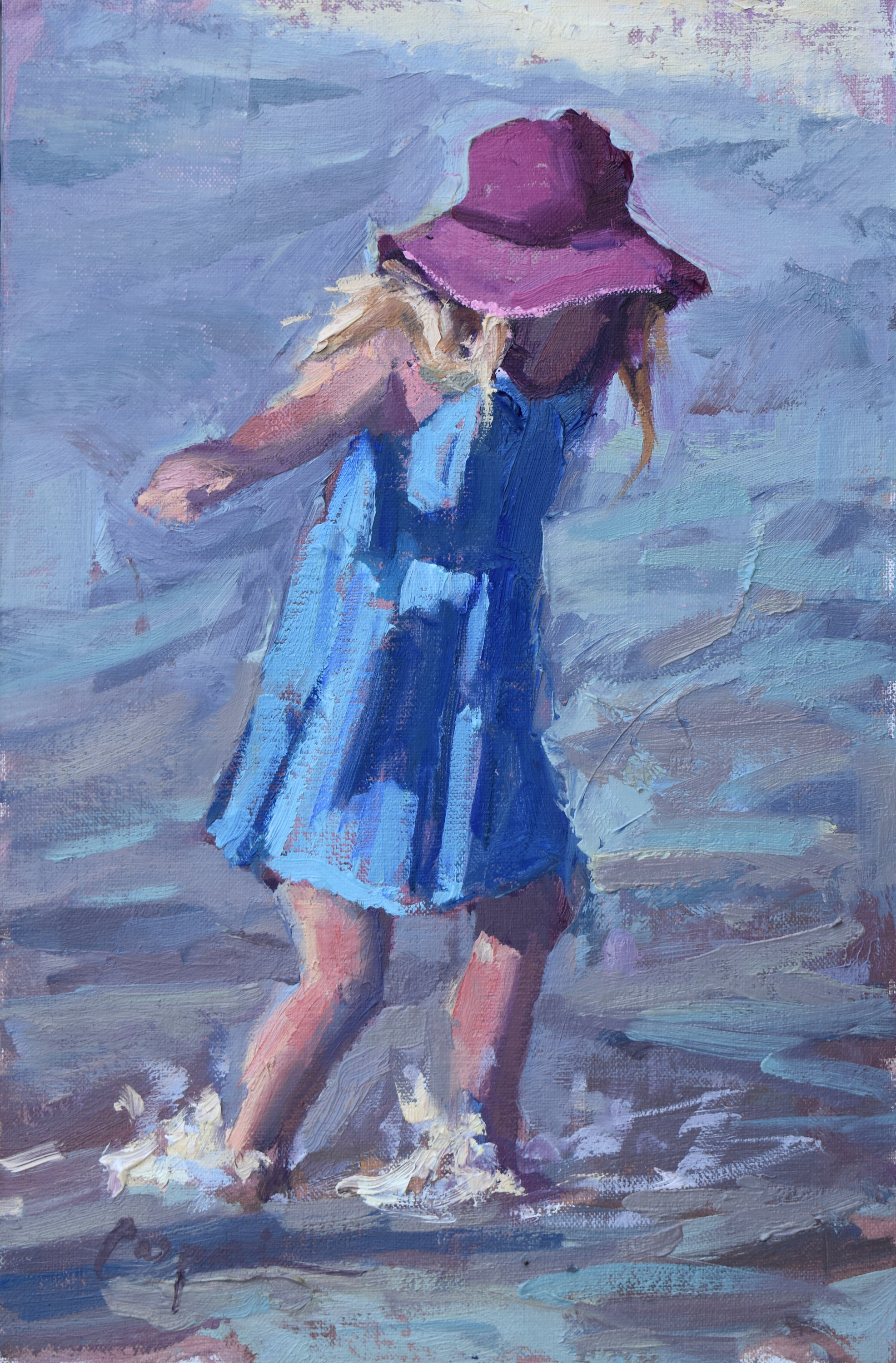 Last light to play 8x12 oil 2023 kslwoh