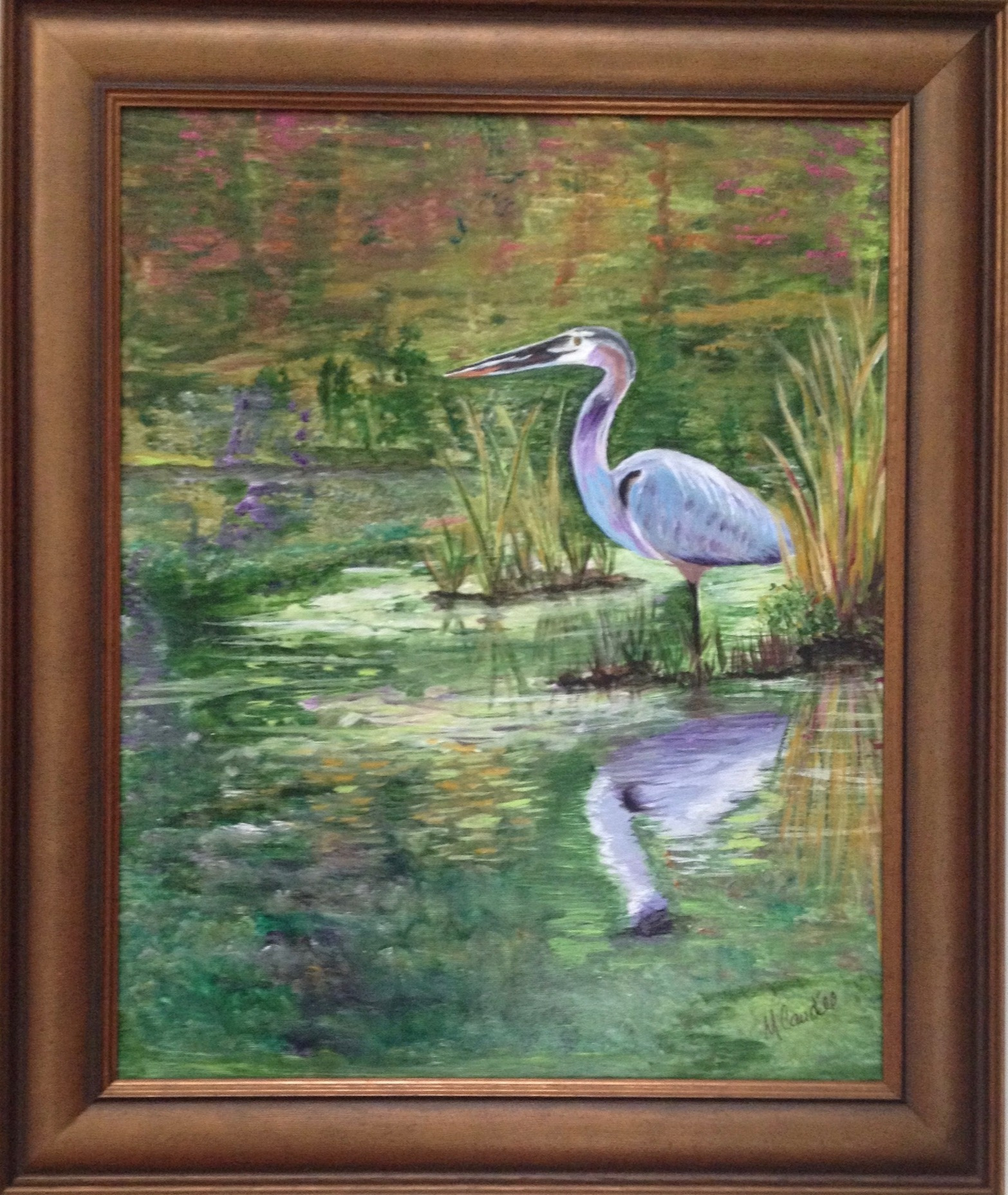 Maureen caudill heron reflected sold xx200c