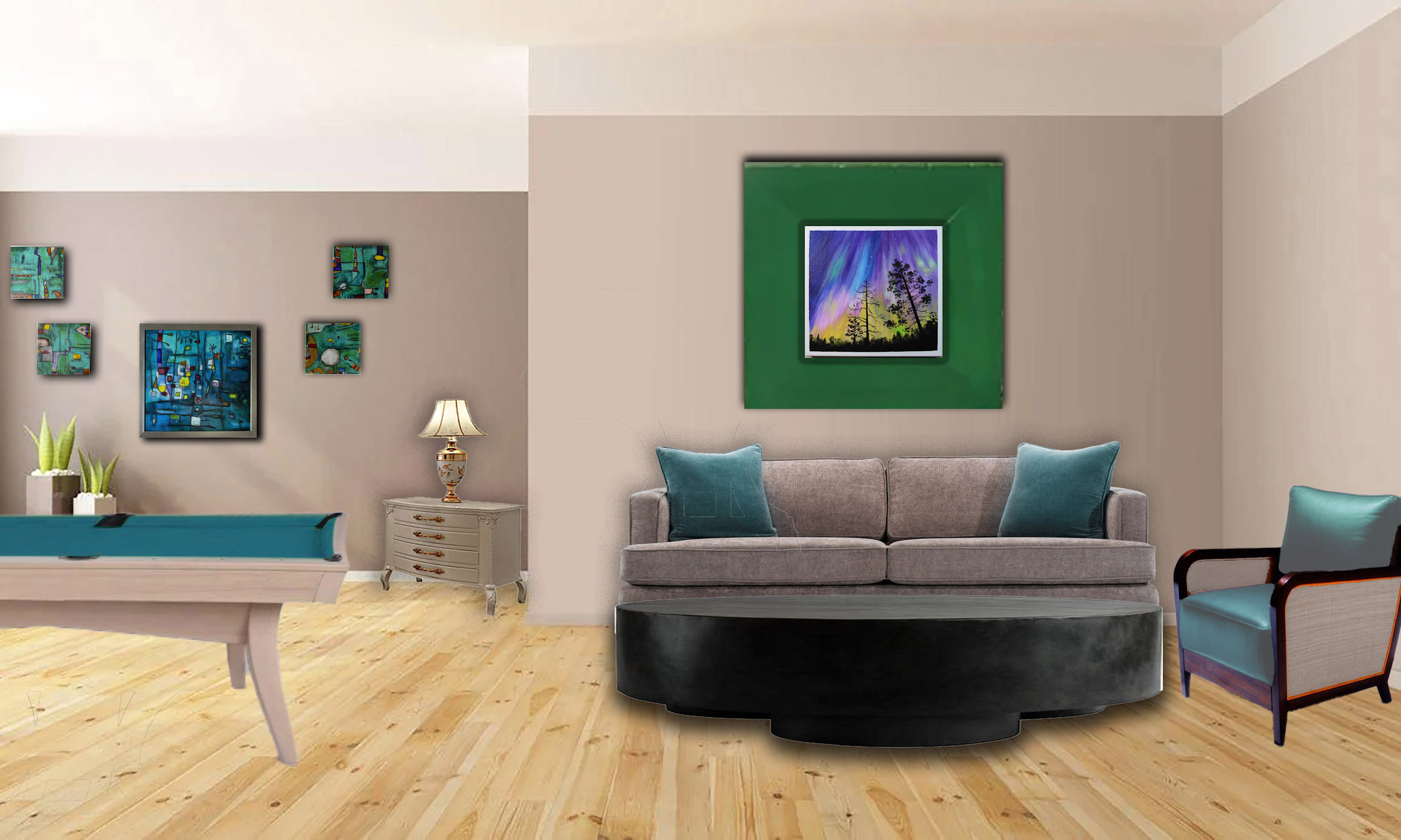 Empty room 1 with furniture and mihoko and okcaha hfl34v