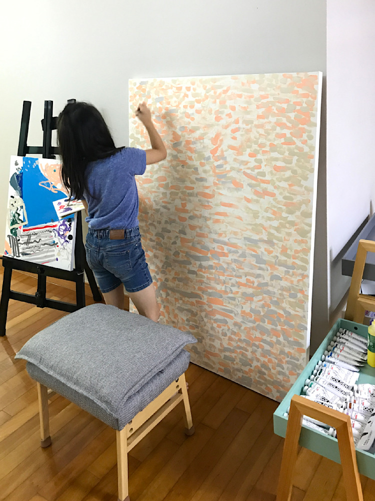 My Daughter Hijacking My Painting