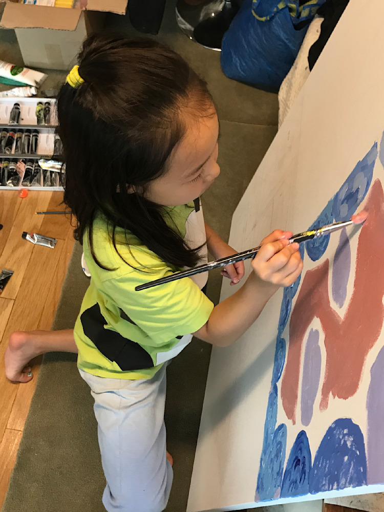 My Daughter Working on a New Piece