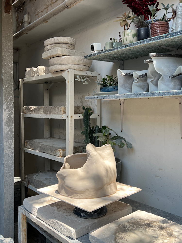 Making Vase for Exhibition at Ceramic Studio