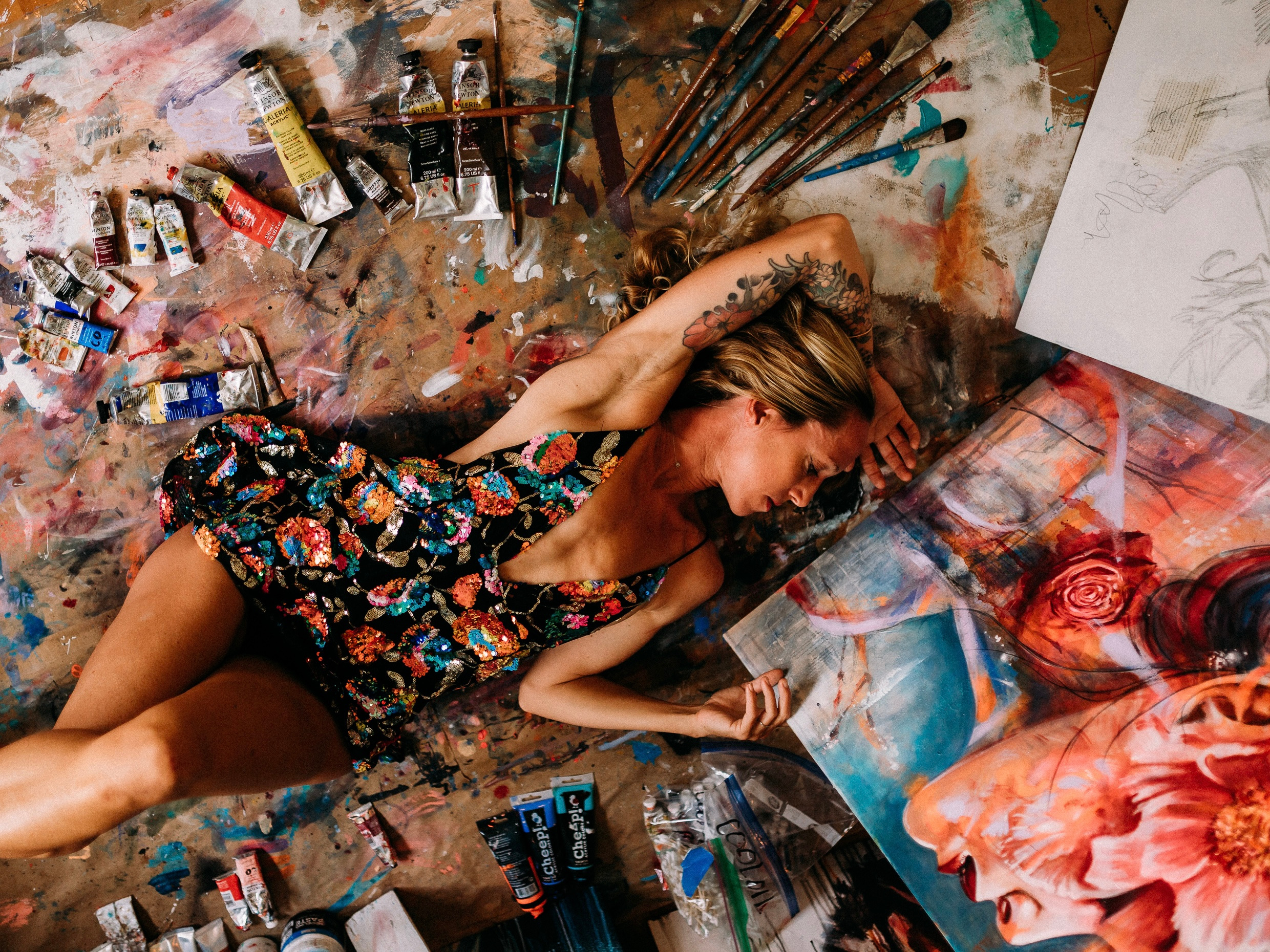 
        <div class='title'>
          Where Dream are Made
        </div>
       
        <div class='description'>
          Danielle Zirk in her studio
        </div>
      