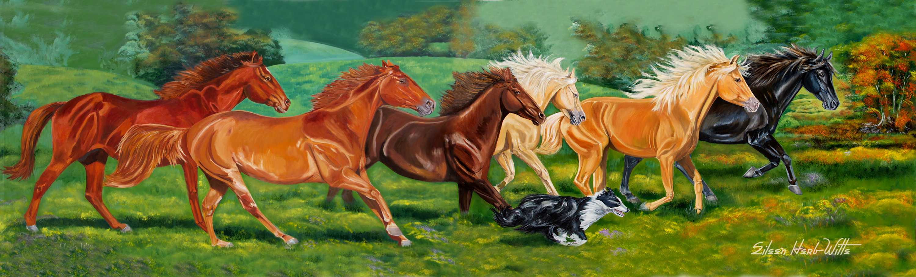
        <div class='title'>
          Eileen Herb Witte Running Horses
        </div>
       