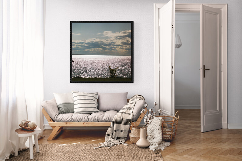 peaceful living room wall