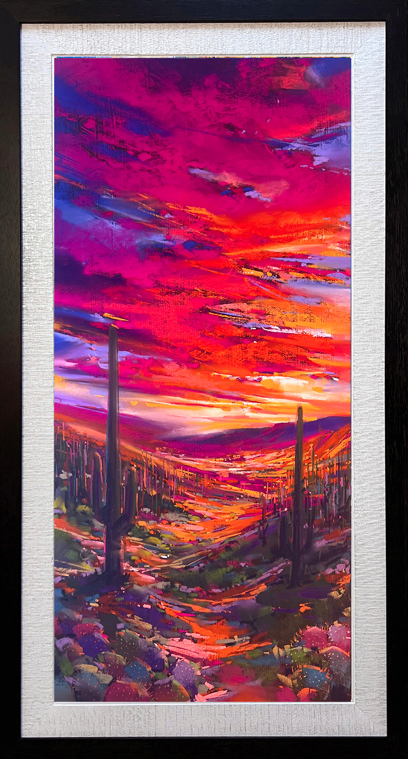 Saguaro twilight framed ggance