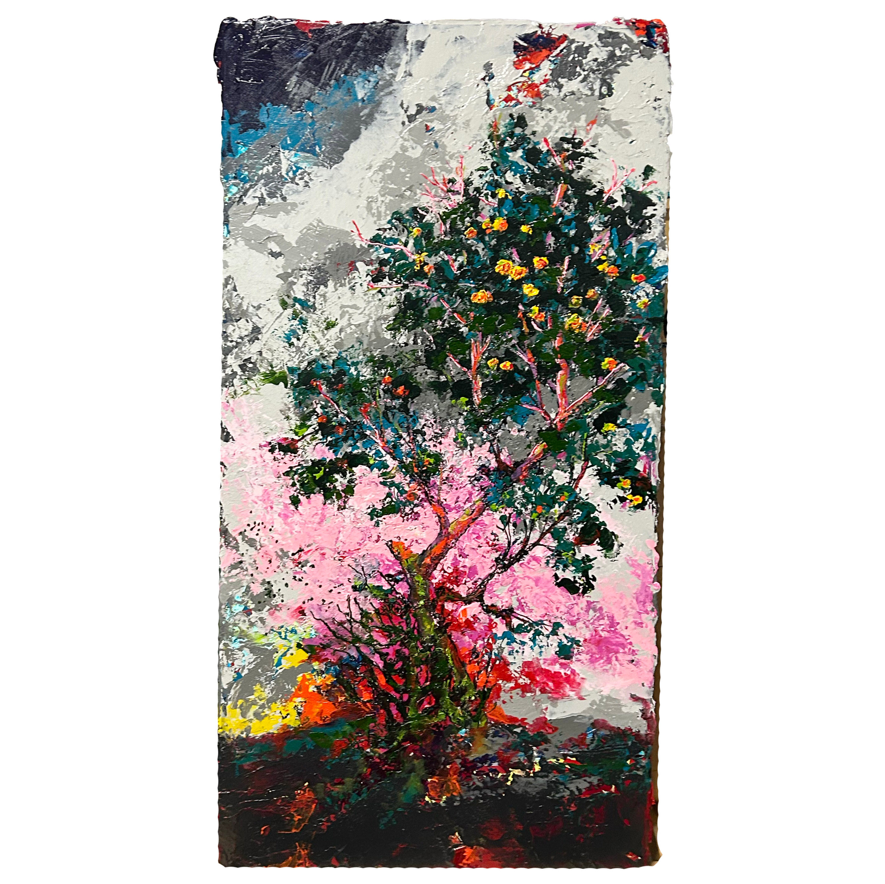 Branches laden with fruits and bloom gekuba