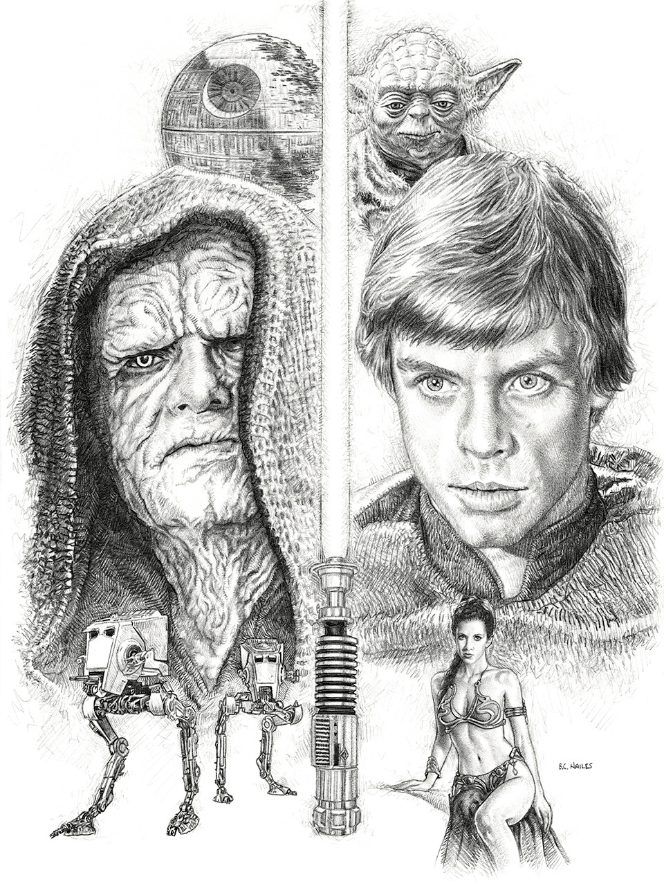 Star Wars - Return of the Jedi Original Art by Brian C Hailes