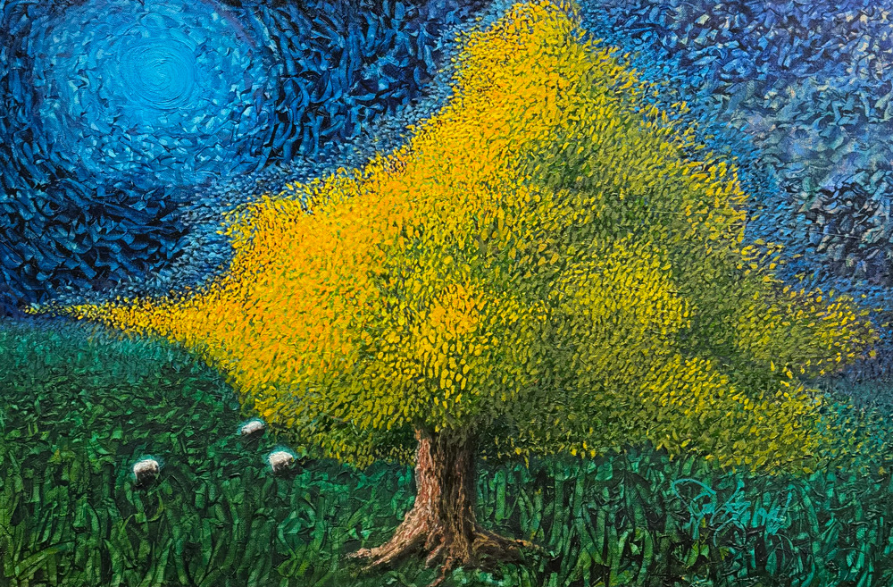 Night grazing 36x24  4865 bunzrk