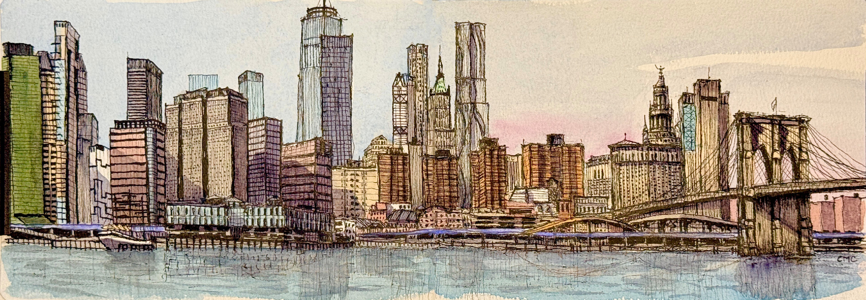 
        <div class='title'>
          Charles Cannizzaro Nyc Skyline  From Brooklyn Bridge Park
        </div>
       