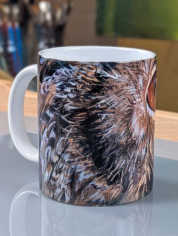Reflected Intensity Eagle Owl Mug – Back View