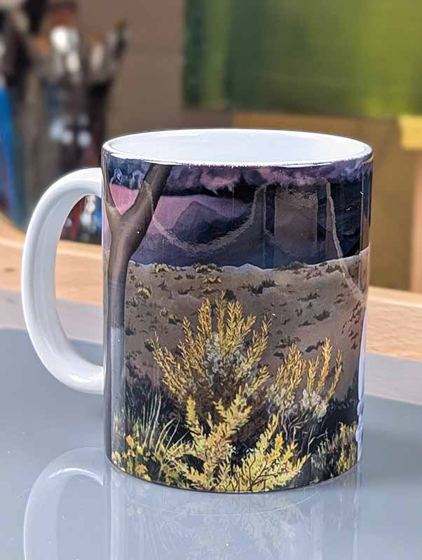 Stormy Feather White-Tailed Kite Mug – Back View