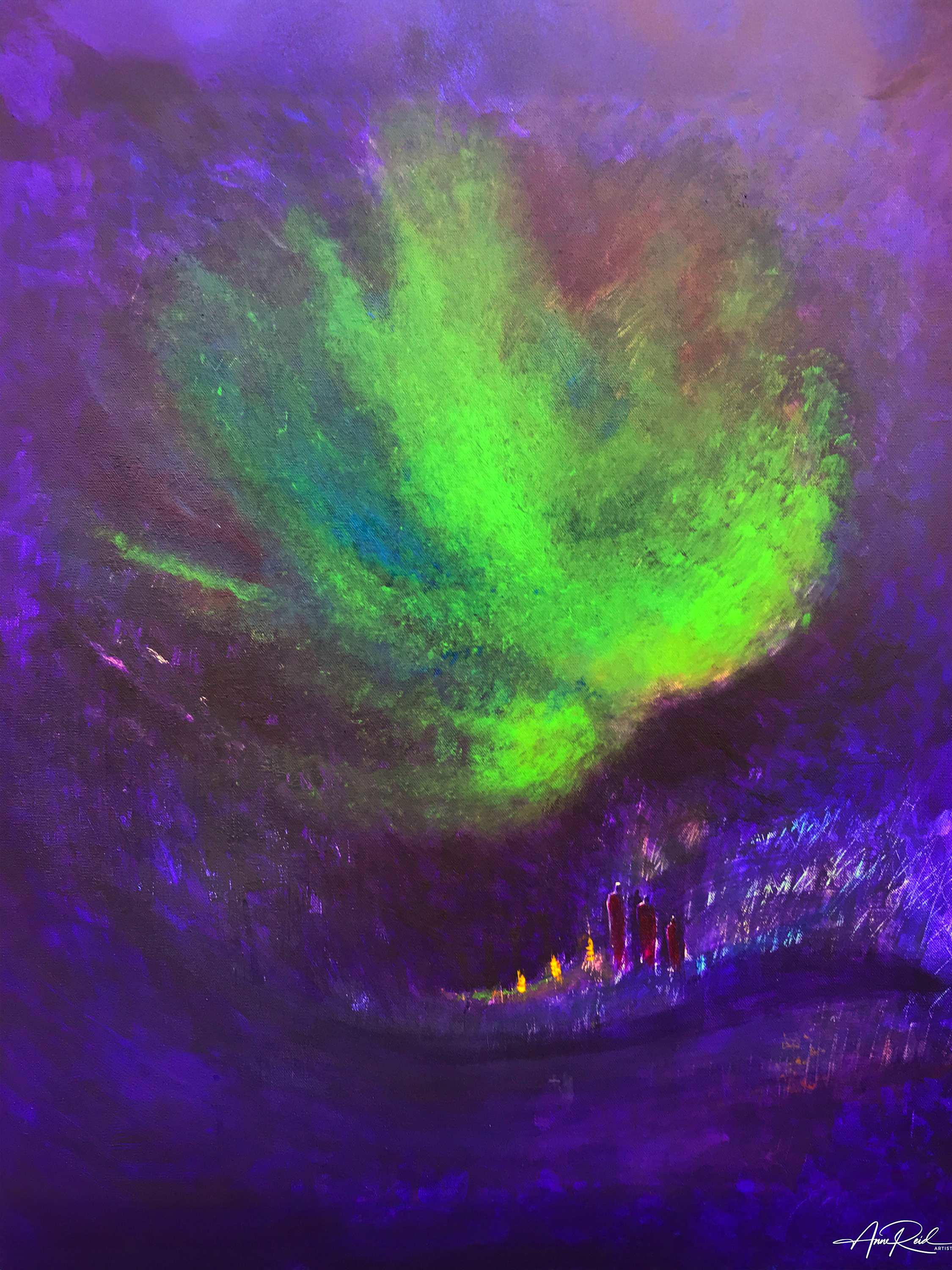 Zebulun open edition fine art print — emerald break over violet sea