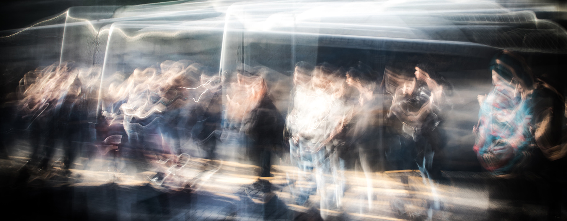 
        <div class='title'>
          Buenos Aires in Motion-Abstract motion photograph of commuters at a Buenos Aires bus stop, blurred through intentional camera movement, creating painterly streaks of light and form.
        </div>
       
        <div class='description'>
          Captured in Buenos Aires, this fine art photograph transforms a crowded bus stop into a fluid abstraction of light and human presence. Through intentional camera movement, the figures dissolve into painterly textures—part energy, part memory. Ideal for collectors and designers seeking dynamic, museum-quality work that reimagines everyday moments.
        </div>
      