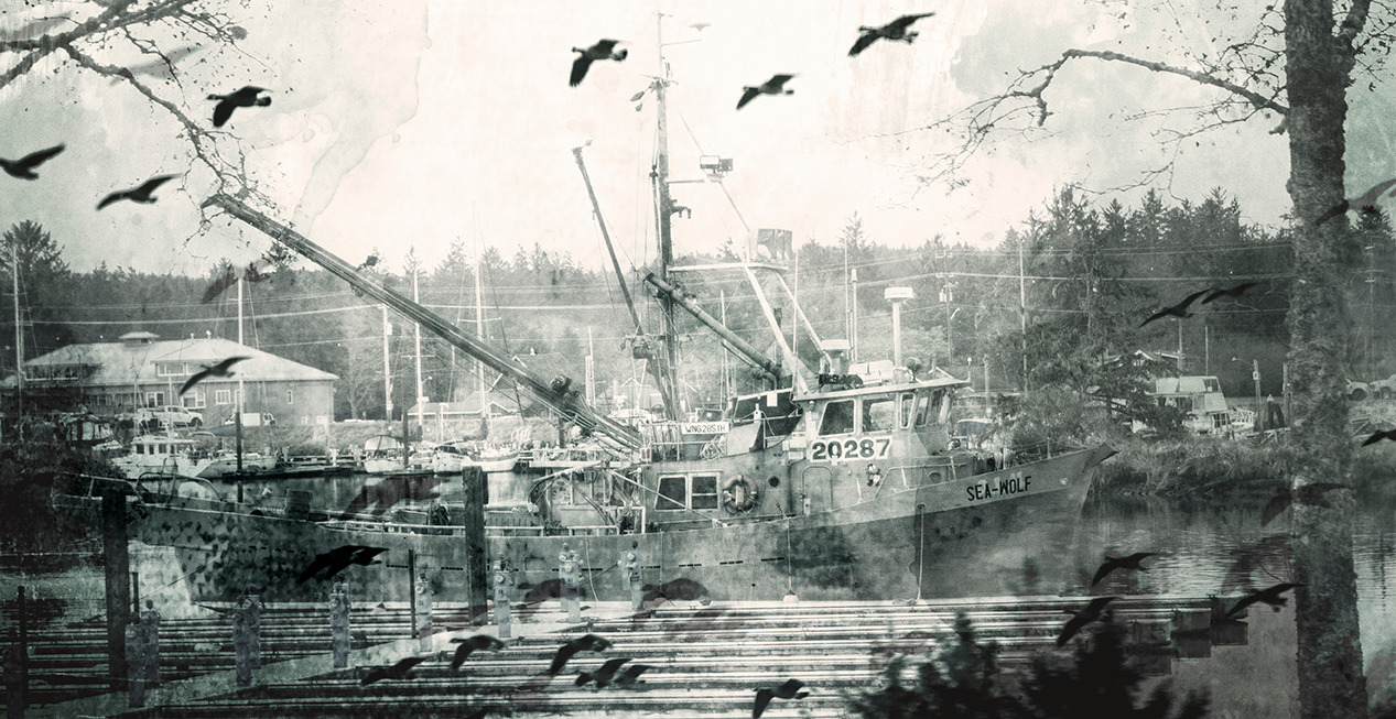 
        <div class='title'>
          Harbor Echoes 
        </div>
       
        <div class='description'>
          crafted by blending multiple photographs and textured overlays. Each element—weathered boat, tranquil water, distant trees—was chosen to evoke the way memories accumulate and settle, much like silt at the bottom of a harbor. The monochromatic palette and subtle interplay of light and shadow create a contemplative, almost dreamlike mood.
        </div>
      
