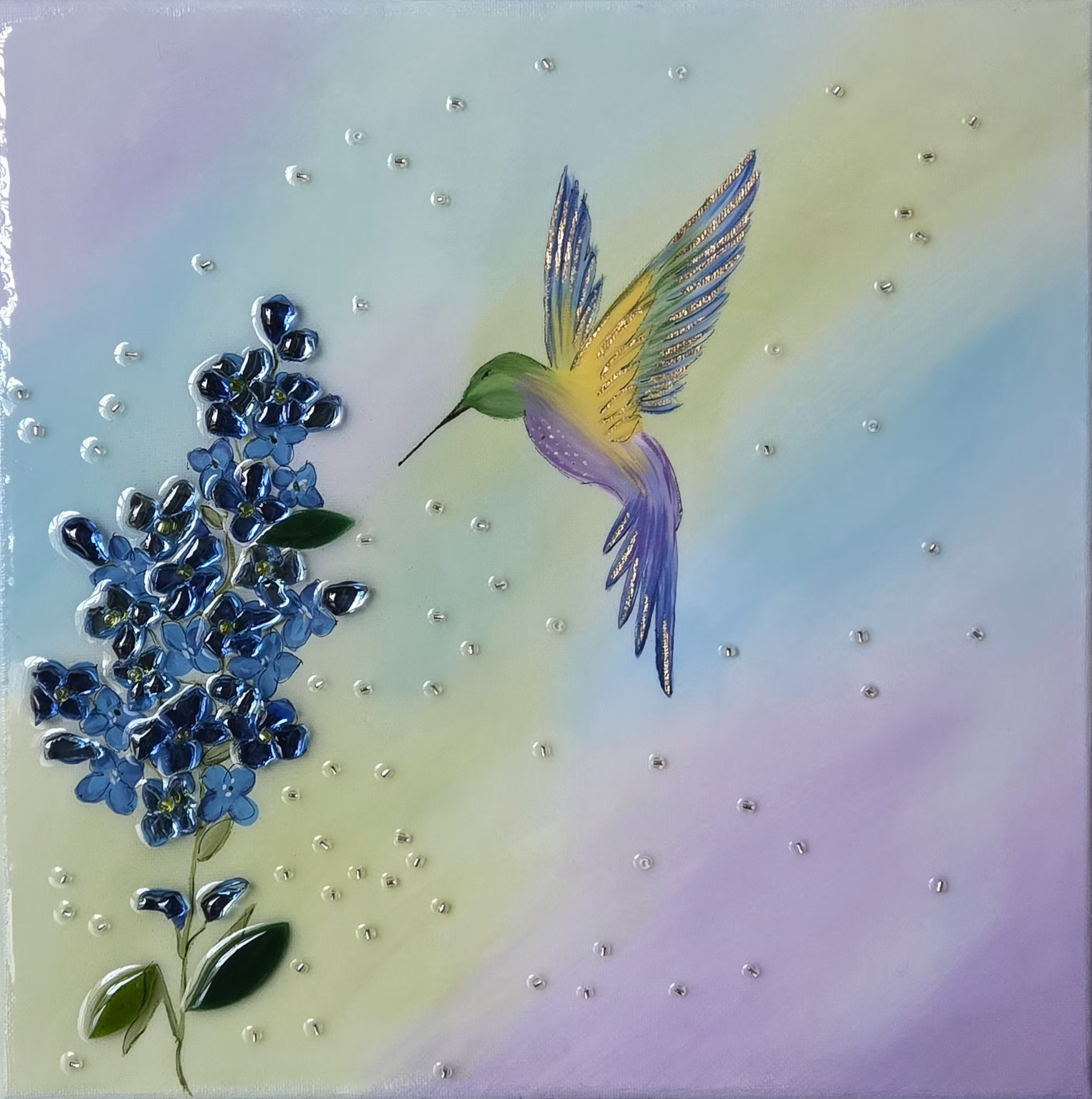 Hummingbird and lilac 12x12 144 spring jend4d