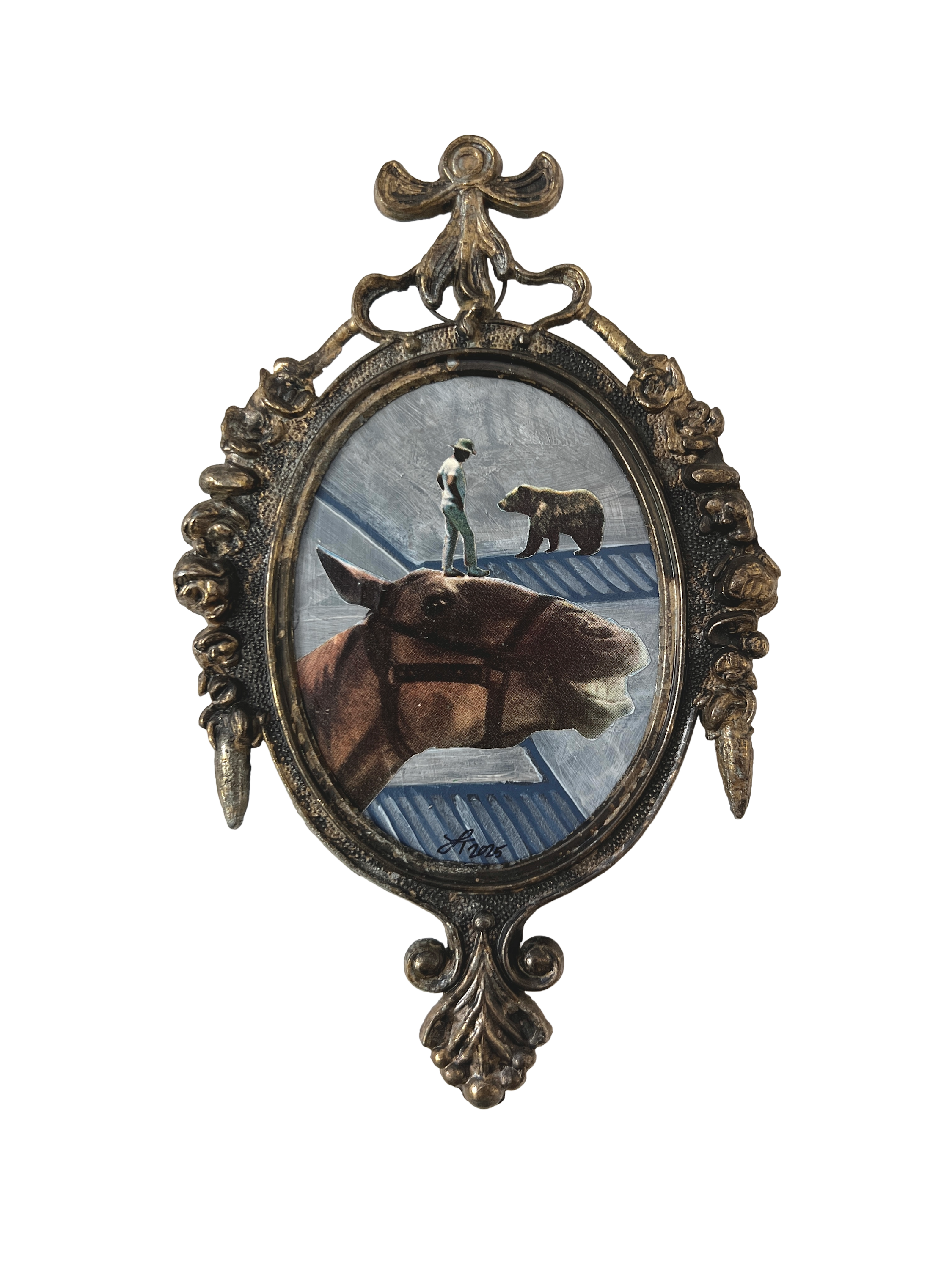 Thompson cheesin 4x6 mixedmediacollage 2025 zl4vpq