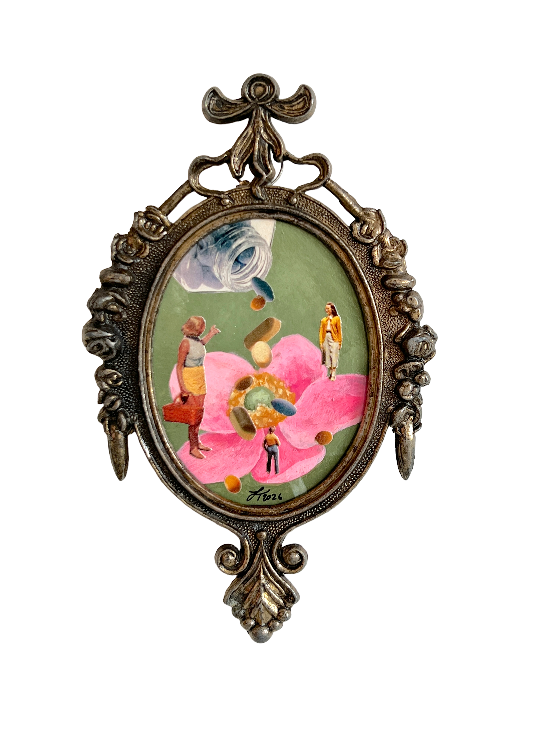 Thompson poppin 4x6 framed mixedmediacollage 2026 zblhjt