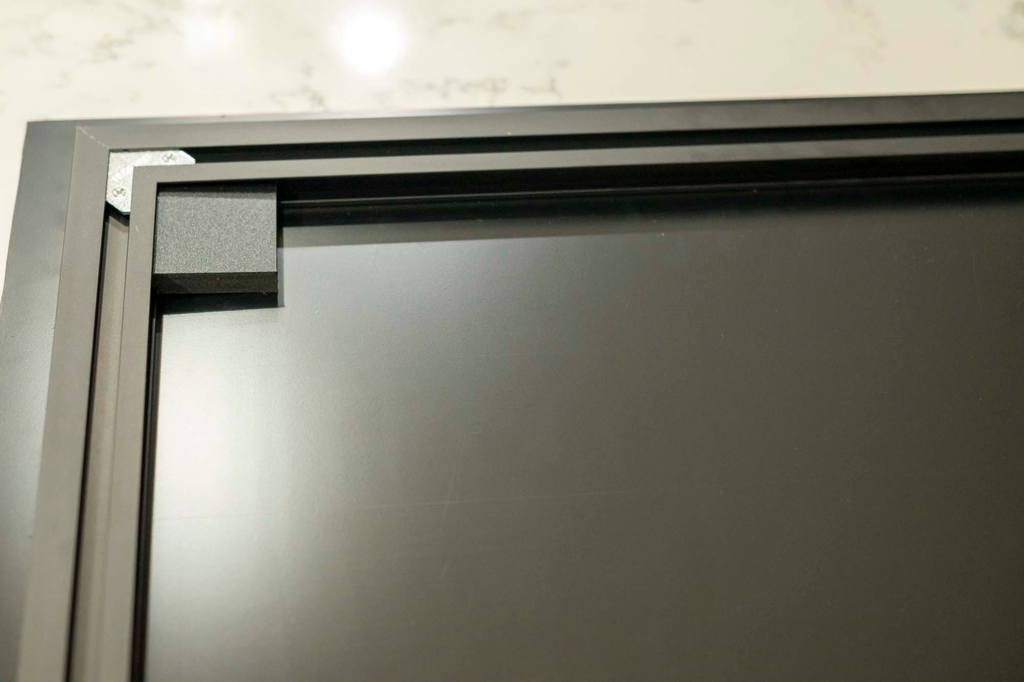 Exhibit mount inset frame with cleat