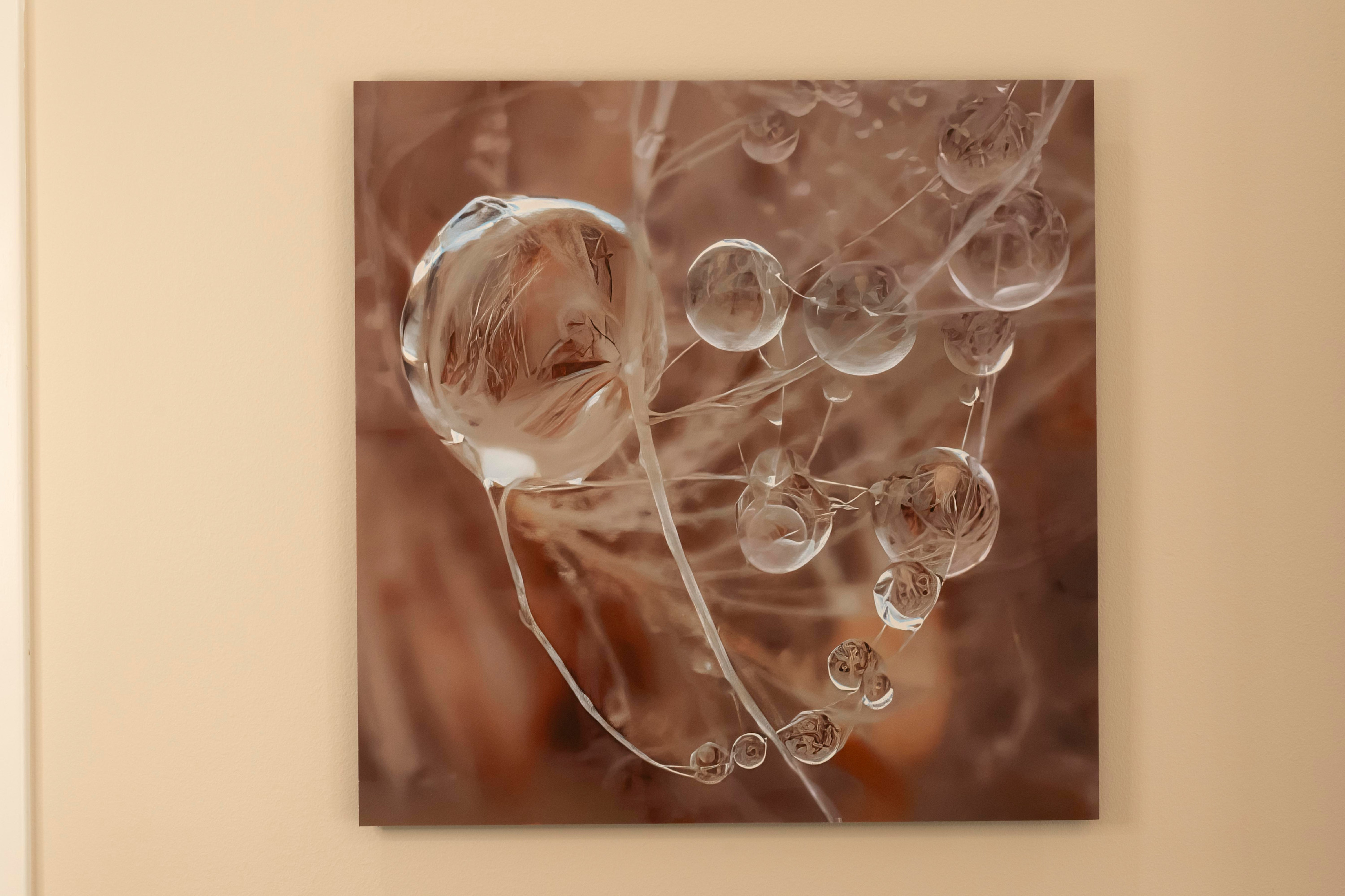 Watercolor fine art paper on wall