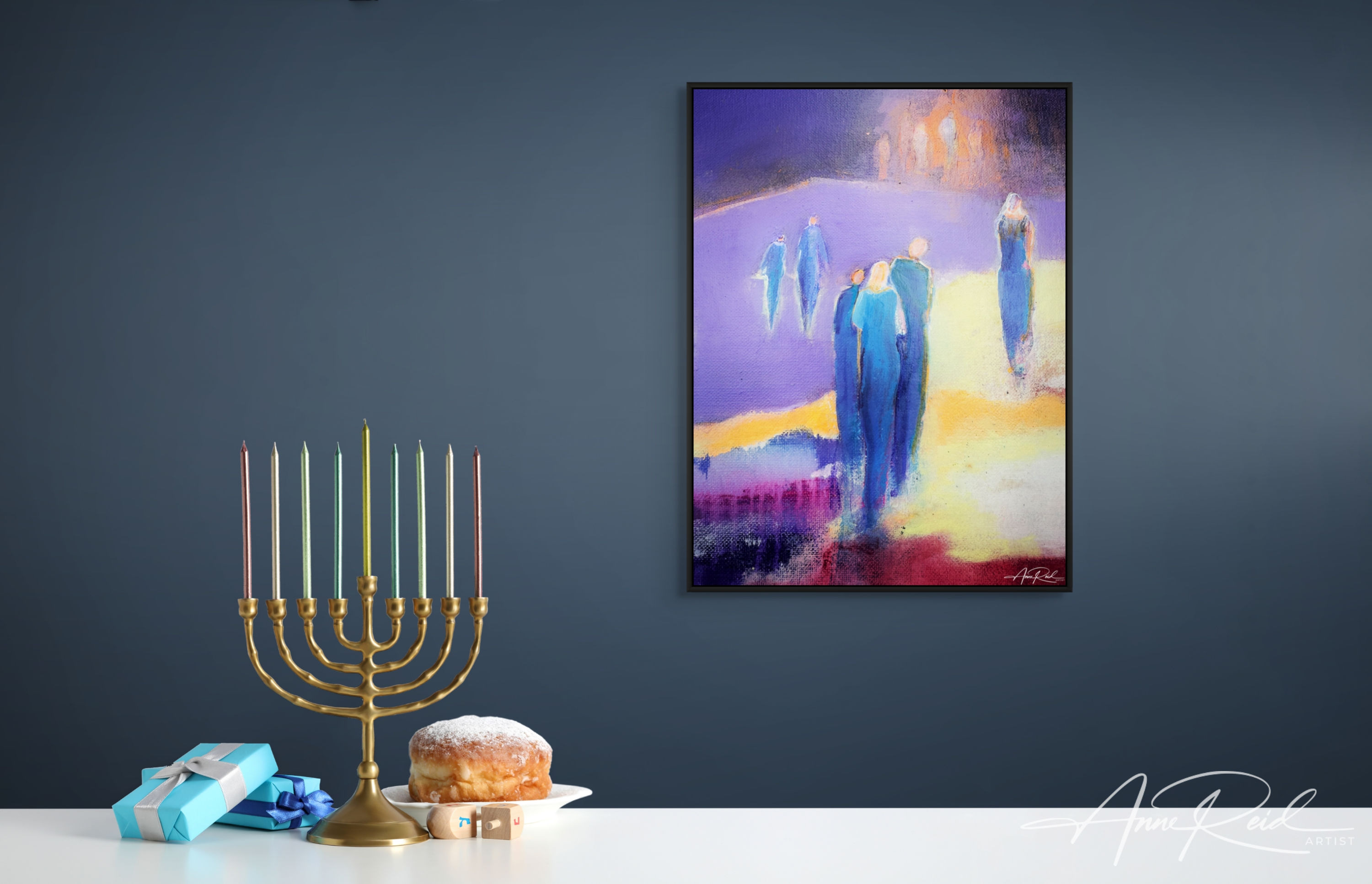 Wilderness 7 fine art print styled in an interior setting with calm, modern decor