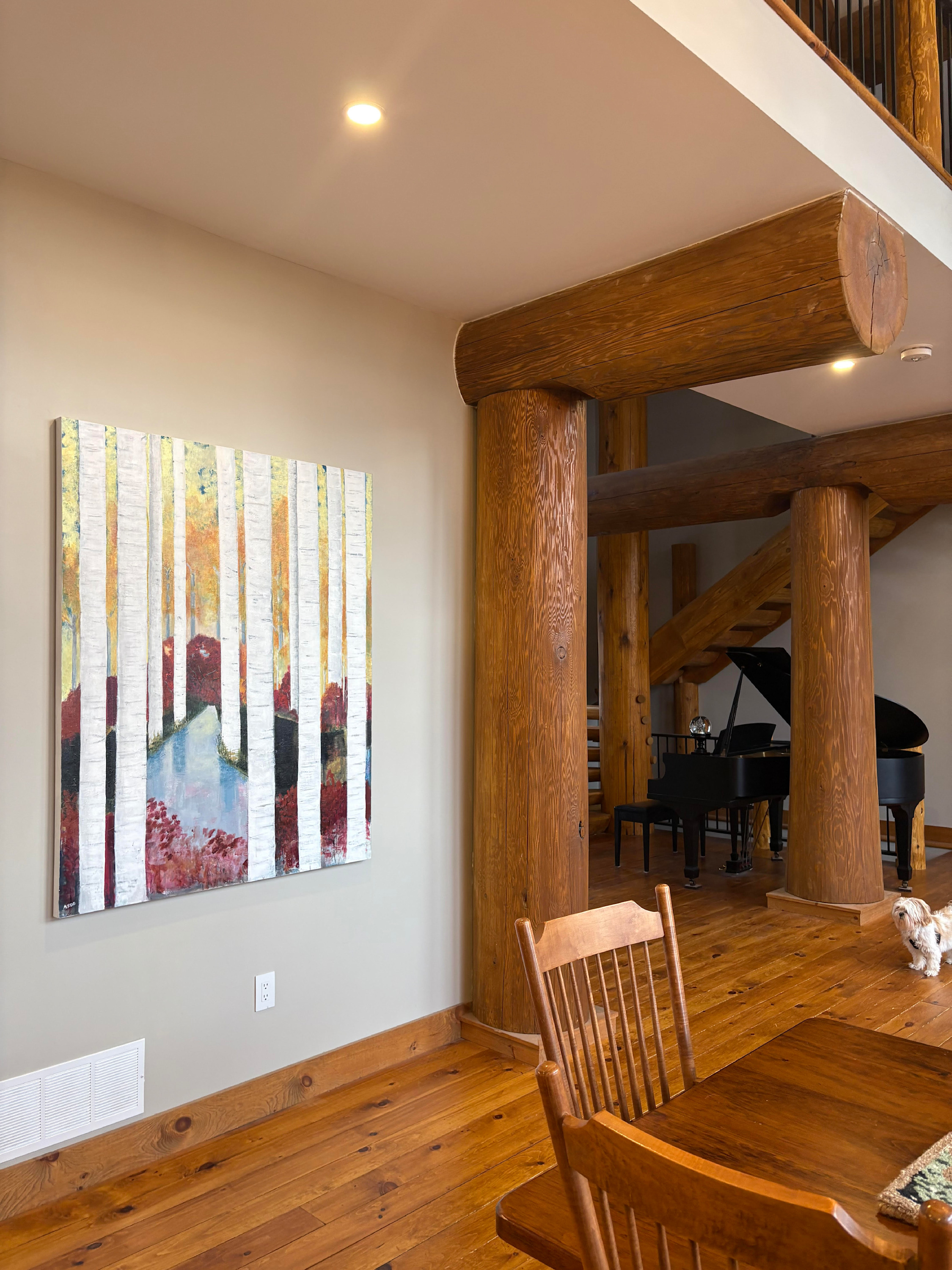 Yellow Wood installed in a Muskoka home
