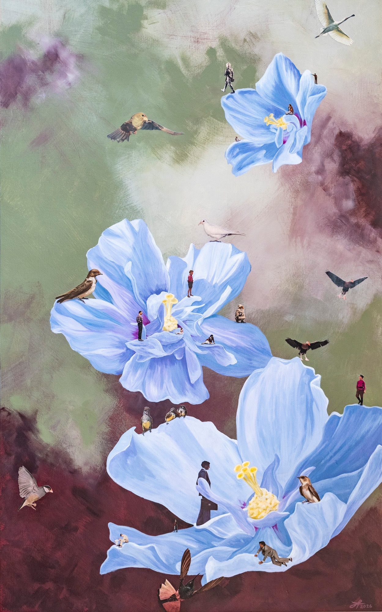 Thompson buehibiscusstepoff 30x48 mixedmediacollage 2026 sm jthabe