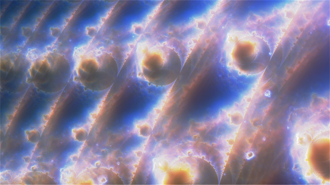 Buddhabrot fractal at a different scale showing orbital density patterns