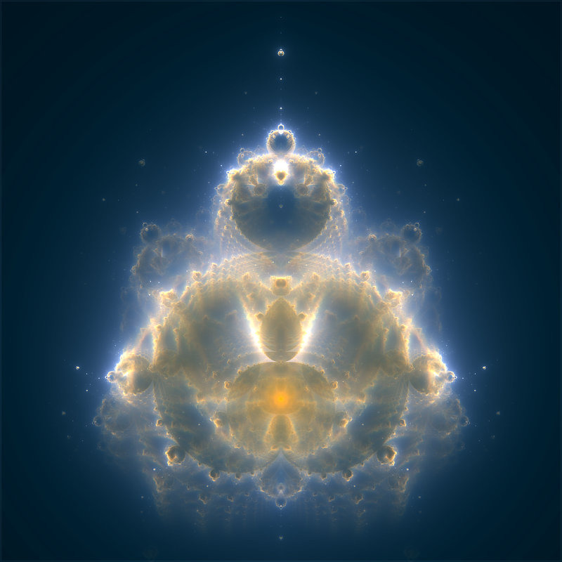 Buddhabrot visualization revealing hidden nebula-like structures