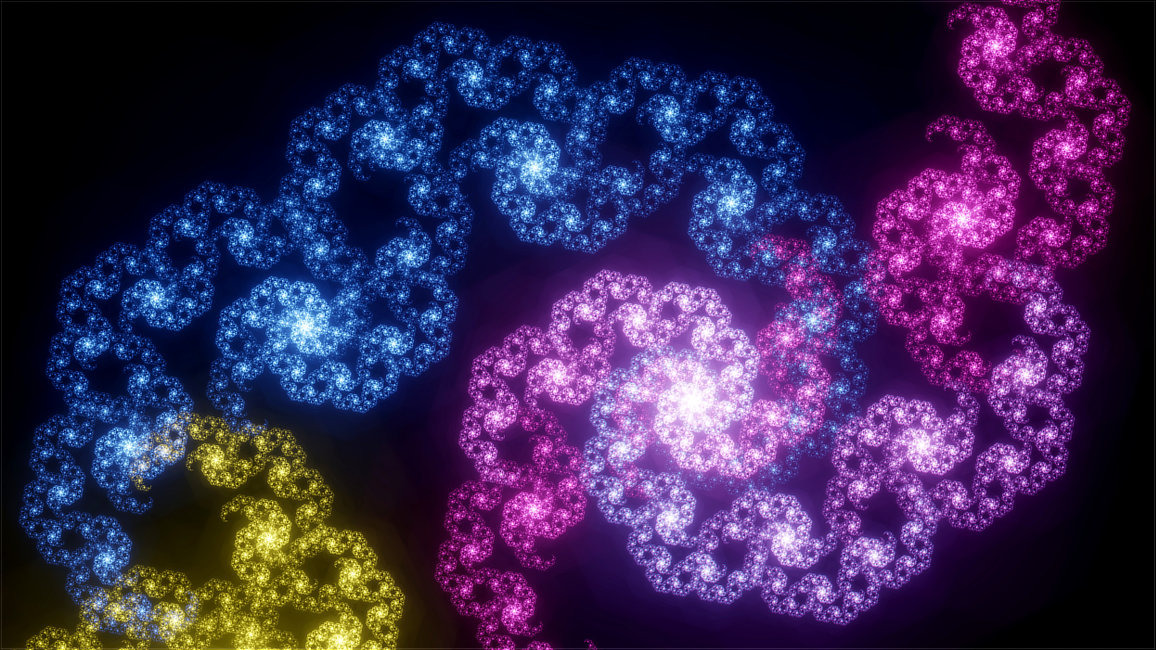 L-system fractal mimicking the branching patterns of trees and ferns
