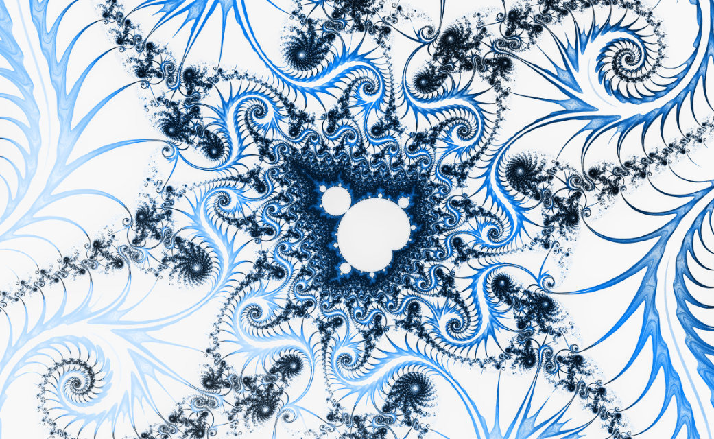Fractal artwork rendered with custom-built software showing unique mathematical forms